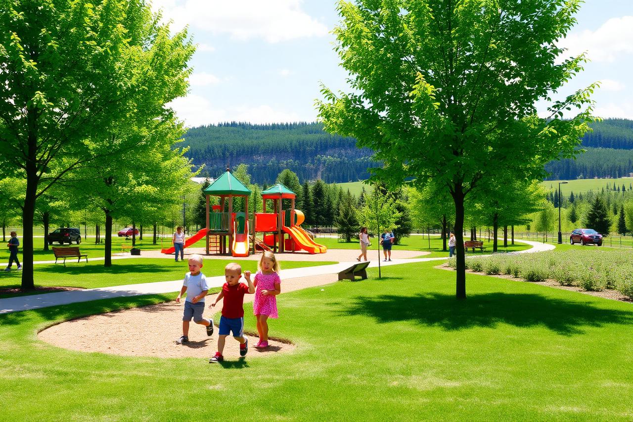 Family enjoying a Milton community park